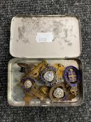 A tin of a collection of British Legion medals