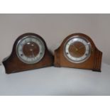 Two 1930's oak cased mantel clocks