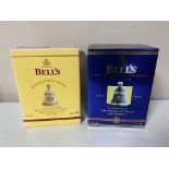 Two Bells Old Scotch Whisky decanters - 2007 & commemoration of Prince of Wales 50th Birthday,