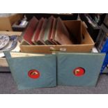 A box of six albums of vinyl 78's, operas,