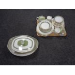 A tray of forty-four pieces of Royal Doulton Rondelay tea and dinner china,