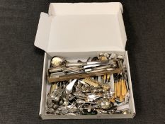 A box of a large quantity of EPNS cutlery