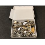 A box of a large quantity of EPNS cutlery