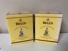 Two Bells Old Scotch Whisky Christmas decanters - 2005, 2006, sealed, boxed.