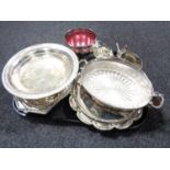 A tray of twentieth century plated wares, gravy boat, serving dishes,
