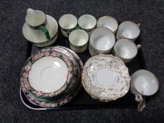 A tray of part Royal Doulton tea service,