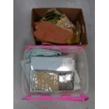 Two boxes of assorted bedding,