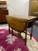 An oak barley twist gateleg table