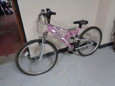A girl's Trax full suspension mountain bike