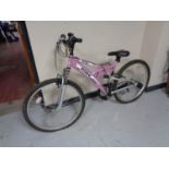 A girl's Trax full suspension mountain bike