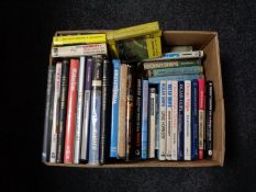 A box of books relating to railways and shipping