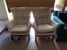 A pair of late twentieth century armchairs