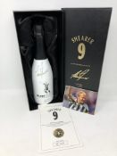 Alan Shearer, a signed, limited edition bottle of champagne, number 126 of 205,