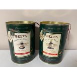 Two Bells Old Scotch Whisky Christmas decanters - 1990, 1991, sealed, boxed.
