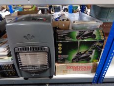 A boxed portable camping stove,