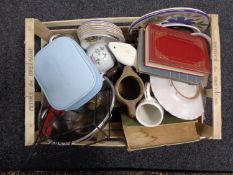 A box of ceramics and china