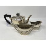 A silver three piece tea service, Birmingham marks CONDITION REPORT: 348g gross.