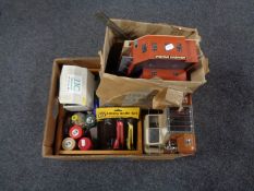 A box of modelling parts, enamel paints,