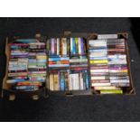 Three boxes of books, reference, novels,