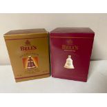 Two Bells Old Scotch Whisky Christmas decanters - 1999, 2000, sealed, boxed.