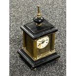A nineteenth century continental carriage clock on slate base