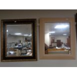 Two contemporary framed mirrors