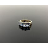 A 14ct gold mystic fire topaz ring, size N/O CONDITION REPORT: 3.