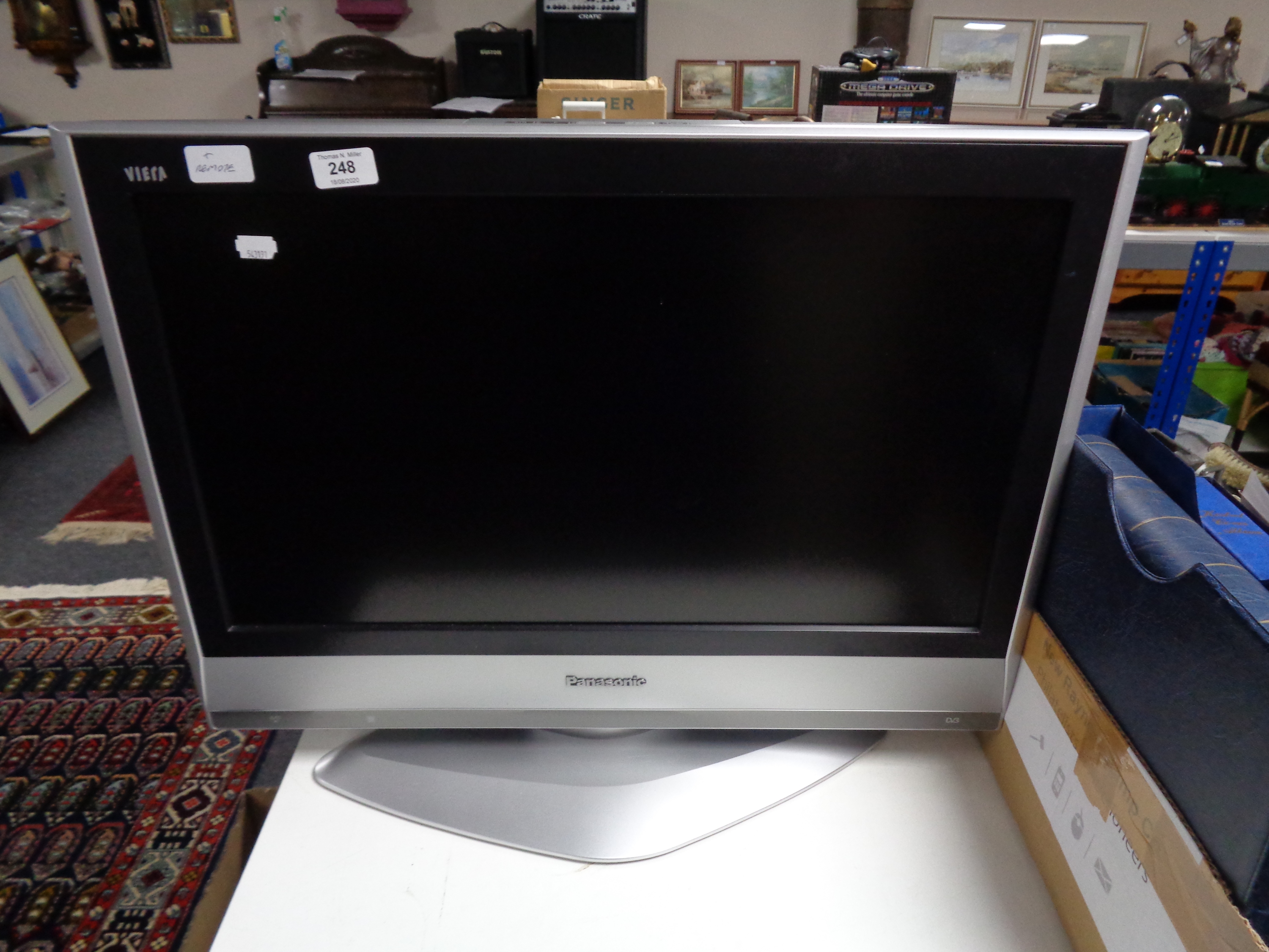 A Panasonic Vierra 26" LCD TV with remote