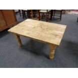 A reclaimed pine coffee table