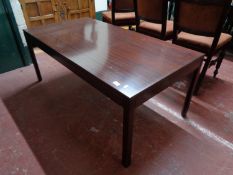 A twentieth century mahogany coffee table