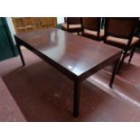 A twentieth century mahogany coffee table