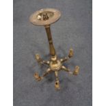 A gilt wood six-way light fitting