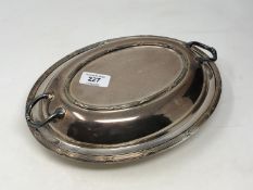 A silver plated muffin dish