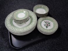 A tray of thirty pieces of Royal Horticultural society Applebee collection dinner ware