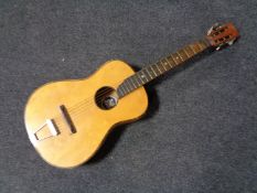 A Czechoslovakian acoustic guitar