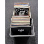 A box of vinyl LP's and 12 inch singles including movie sound tracks etc