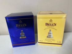 Two Bells Old Scotch Whisky Christmas decanters - 2003, 2004, sealed, boxed.