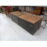 Two early twentieth century tin trunks