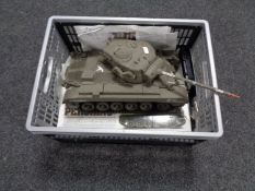 A box of remote controlled scratch built M26 Pershing tank