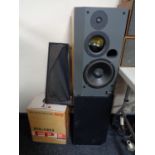 A pair of DALI loud speakers (af) together with a boxed Elmo 8mm projector