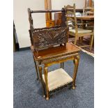 A nest of two mahogany occasional tables,