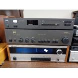 A Leak 2300 tuner together with a NAD stereo tuner 4225 and stereo amplifier 3020