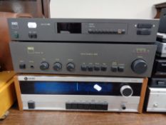 A Leak 2300 tuner together with a NAD stereo tuner 4225 and stereo amplifier 3020