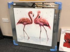 A pink flamingo picture 86 cm x 86 cm