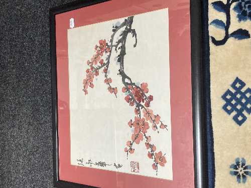 A box of Japanese prints, signed limited edition print, Art Deco monochrome print, - Image 3 of 4