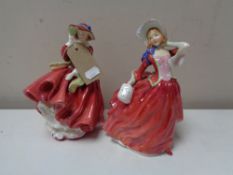 Two Royal Doulton figures - Autum Breeze HN 1934 & Top O' The Hill HN 1834