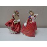 Two Royal Doulton figures - Autum Breeze HN 1934 & Top O' The Hill HN 1834