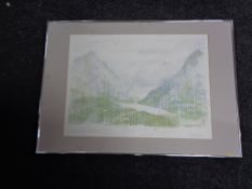 A Derick Doulton signed limied edition print - Early snow on buttermere 11/50