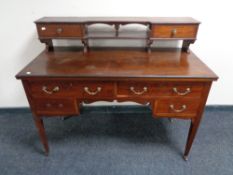 An Edwardian mahogany dressing chest (no mirror)