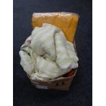 A box of Durham quilt, hand stitched quilt,